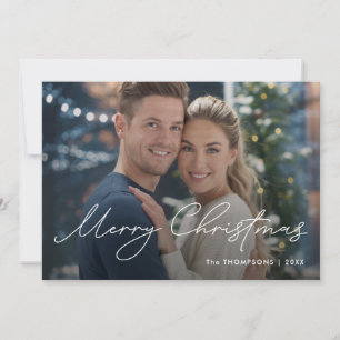 Cartes Pour Fêtes Annuelles Joyeux Noël Moderne Minimaliste Simple Photo
