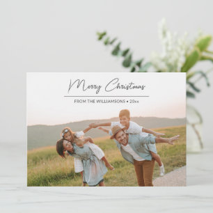 Cartes Pour Fêtes Annuelles Joyeux Noël moderne noir Script superposé photo