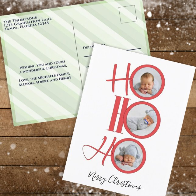 Cartes Pour Fêtes Annuelles Joyeux Noël moderne Père Noël Cute Typographie (Créateur téléchargé)