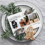 Cartes Pour Fêtes Annuelles Joyeux Noël moderne Pinecone d'hiver Botanique<br><div class="desc">Voici notre carte de vacances photo botanique moderne de Noël Pinecone d'hiver Calligraphie Botanique! Cette belle carte comprend trois de vos photos préférées, parfaitement arrangée avec un agencement tendance et ample d'éléments botaniques comme les cônes de pin et les baies. La calligraphie lettrée à la main ajoute une touche de...</div>