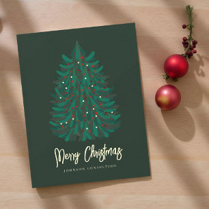 Cartes Pour Fêtes Annuelles Joyeux Noël Moderne Sapin de Noël Simple