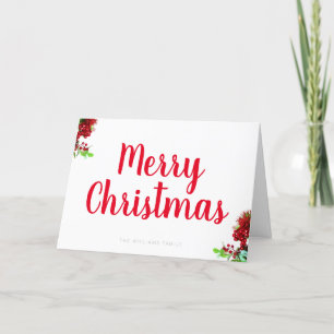 Cartes Pour Fêtes Annuelles Joyeux Noël moderne Typographie simple Script