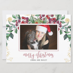 Cartes Pour Fêtes Annuelles Joyeux Noël Moi et mon chien vacances photo