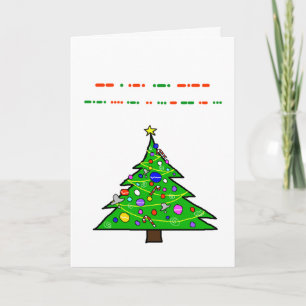 Cartes Pour Fêtes Annuelles Joyeux Noël Morse Code Christmas Tree Card
