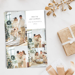 Cartes Pour Fêtes Annuelles Joyeux Noël Multi 5 Full Bleed Photo Collage