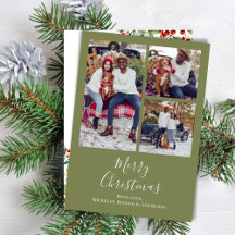 Joyeux Noël Multi Photo Botanique Rouge Holly