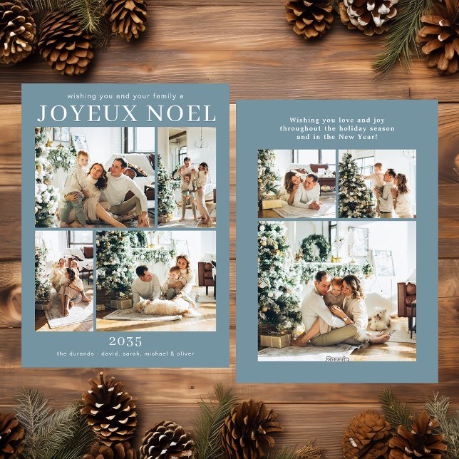 Cartes Pour Fêtes Annuelles Joyeux Noel Multi Photo Holiday Card (Créateur téléchargé)