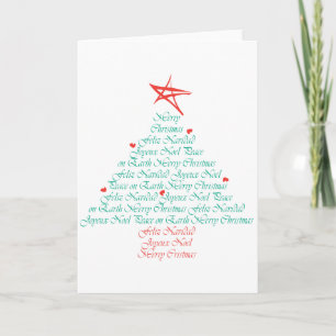 Cartes Pour Fêtes Annuelles Joyeux Noël multilingue !