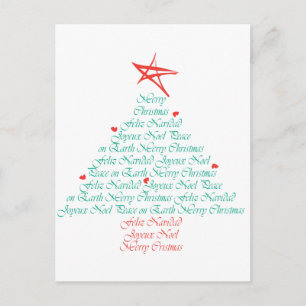 Cartes Pour Fêtes Annuelles Joyeux Noël multilingue !