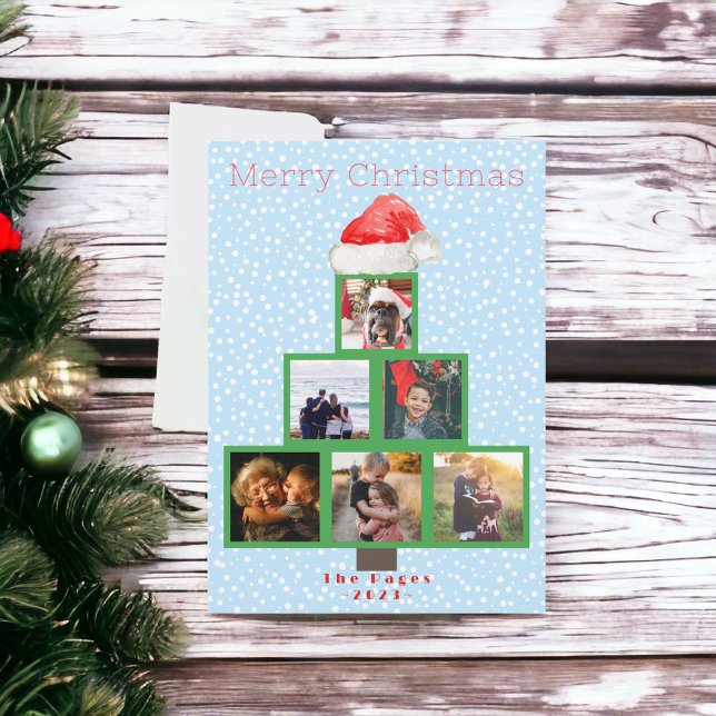 Cartes Pour Fêtes Annuelles Joyeux Noël Multiphoto Année d'examen Jour férié (Créateur téléchargé)