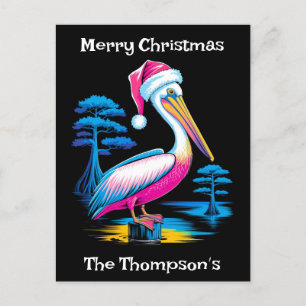 Cartes Pour Fêtes Annuelles Joyeux Noël Neon Pelican