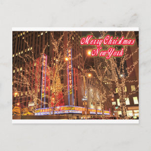 Cartes Pour Fêtes Annuelles Joyeux Noël New York