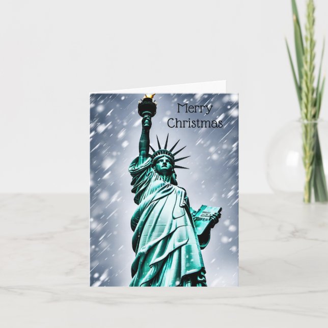 Cartes Pour Fêtes Annuelles Joyeux Noël - New York (Devant)