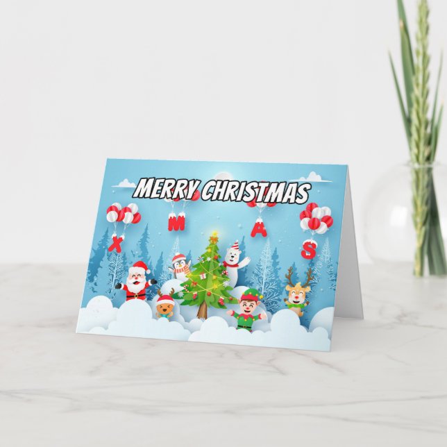 Cartes Pour Fêtes Annuelles Joyeux Noël Noël Noël Noël Joyeux Fêtes (Devant)