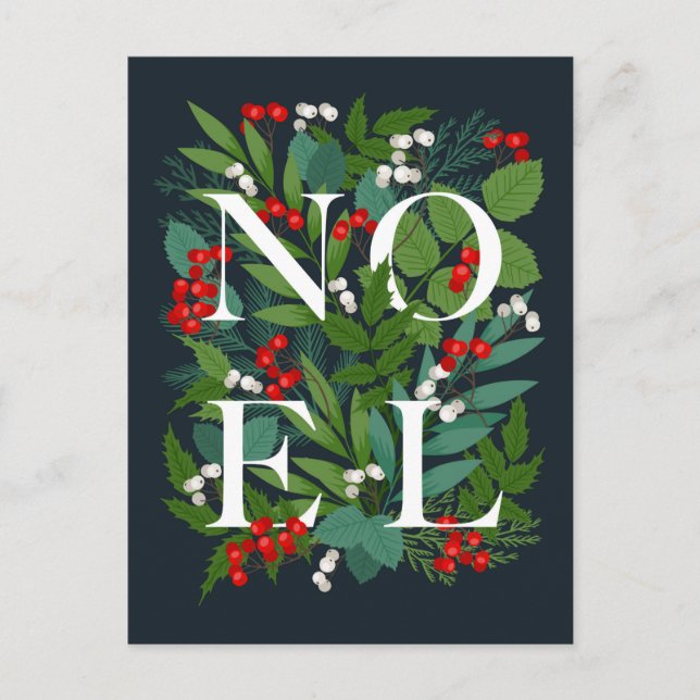 Cartes Pour Fêtes Annuelles Joyeux Noël NOEL Rustique Accueil d'entreprise (Devant)