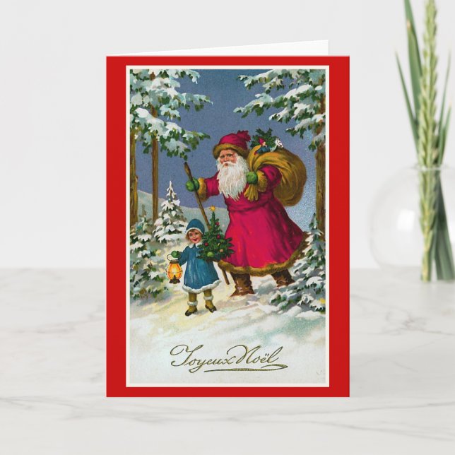 Cartes Pour Fêtes Annuelles " Joyeux Noel" Noël Vintage (Devant)