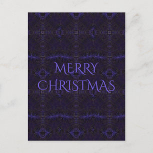 Cartes Pour Fêtes Annuelles Joyeux Noël noir pourpre Kaleidoscope design