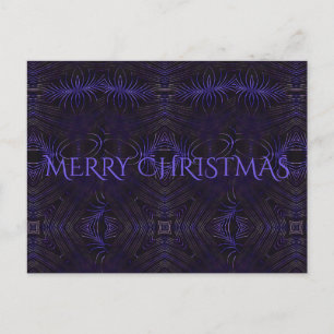 Cartes Pour Fêtes Annuelles Joyeux Noël noir pourpre Kaleidoscope design