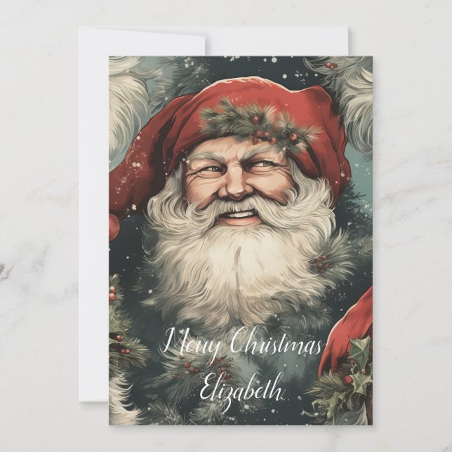 Cartes Pour Fêtes Annuelles Joyeux Noël (nom) (Devant)