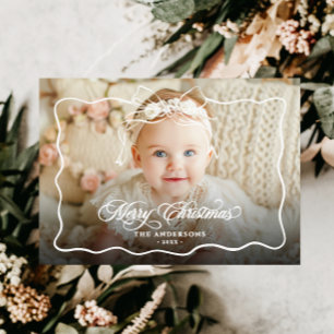 Cartes Pour Fêtes Annuelles Joyeux Noël Nom de famille et photo