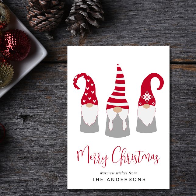 Cartes Pour Fêtes Annuelles Joyeux Noël Nordique Gnomes (Spread the love and joy of the season with your friends and family near and far)