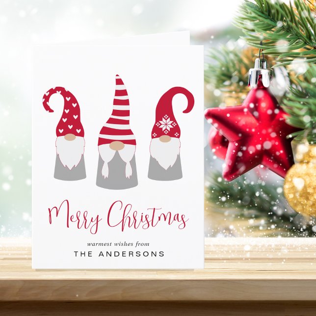 Cartes Pour Fêtes Annuelles Joyeux Noël Nordique Gnomes (Spread the love and joy of the season with your friends and family near and far)
