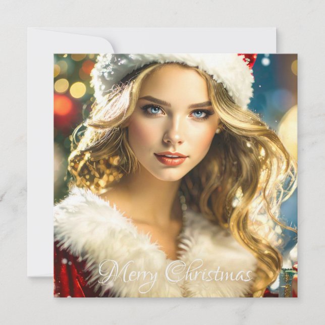 Cartes Pour Fêtes Annuelles Joyeux Noël - Nostalgique Noël (Devant)