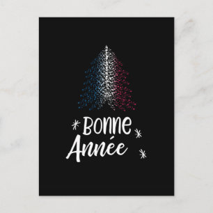 Cartes Pour Fêtes Annuelles Joyeux Noël Nouvel An sapin avec drapeau français