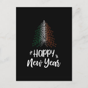 Cartes Pour Fêtes Annuelles Joyeux Noël Nouvel An sapin avec drapeau irlandais