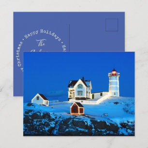 Cartes Pour Fêtes Annuelles Joyeux Noël Nubble Lighthouse
