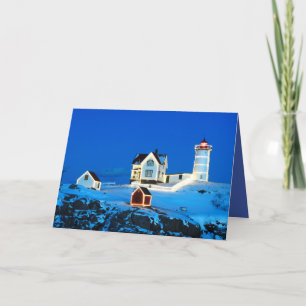 Cartes Pour Fêtes Annuelles Joyeux Noël Nubble Lighthouse