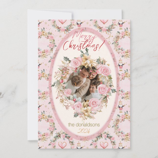 Cartes Pour Fêtes Annuelles Joyeux Noël Nutcracker Beaux message personnalisé (Devant)