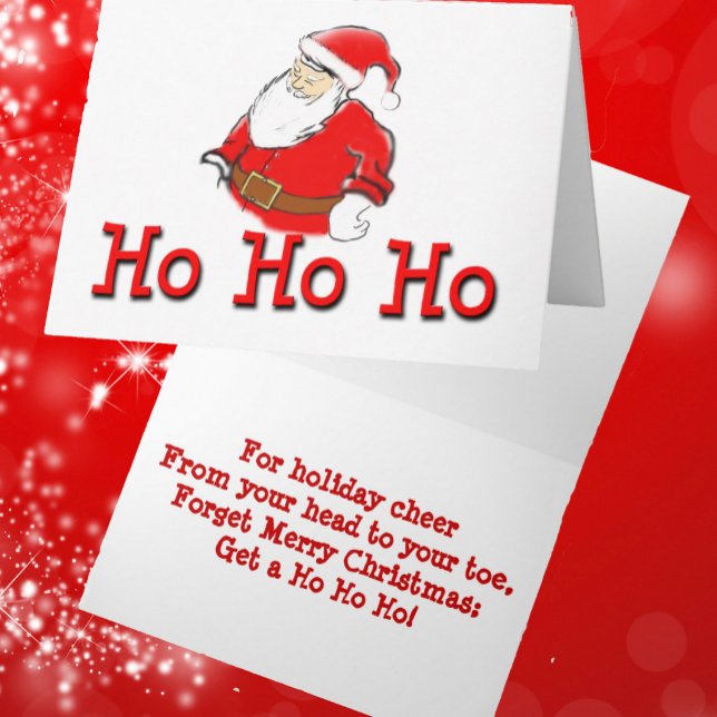Cartes Pour Fêtes Annuelles Joyeux Noël Obtenez un Ho Ho Ho Funny (Funny Santa Merry Christmas Get a Ho Ho Ho)