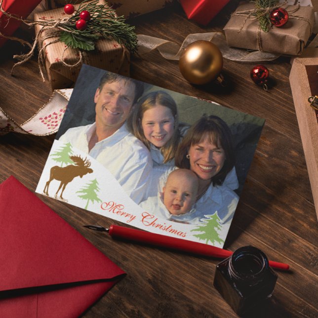 Cartes Pour Fêtes Annuelles Joyeux Noël Oie 3 pins (Créateur téléchargé)