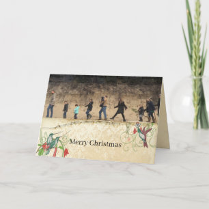 Cartes Pour Fêtes Annuelles Joyeux Noël Oiseaux Vintages Votre famille Photo