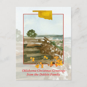 Cartes Pour Fêtes Annuelles Joyeux Noël Oklahoma Black Mesa Personnalisé