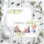 Cartes Pour Fêtes Annuelles Joyeux Noël Or hiver Botanique Photo Vacances<br><div class="desc">Vous cherchez une carte de vacances unique qui se démarquera vraiment? Découvrez notre Joyeux Noël Gold Winter Greenery Botanical Photo Holiday Card! Cette belle carte présente trois de vos photos préférées, entourées de motifs festifs d'hiver rouge et vert. La calligraphie moderne complète le look, ce qui fait cette carte de...</div>