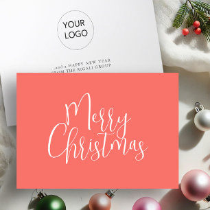 Cartes Pour Fêtes Annuelles Joyeux Noël Orange tendance