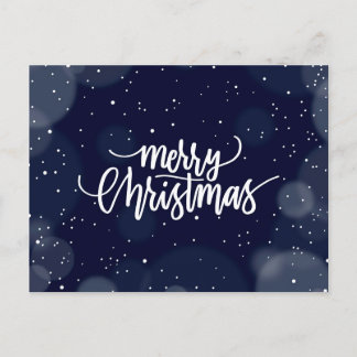 Cartes Pour Fêtes Annuelles Joyeux Noël Original Blue Holiday Card