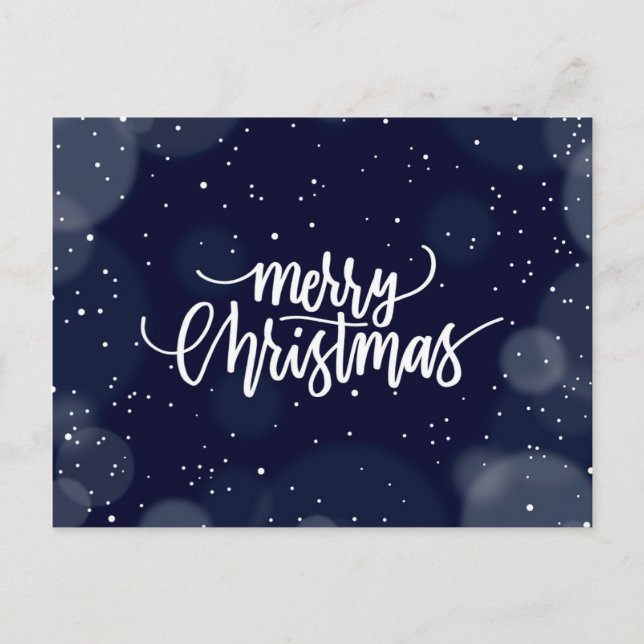 Cartes Pour Fêtes Annuelles Joyeux Noël Original Blue Holiday Card (Devant)