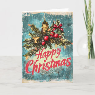 Cartes Pour Fêtes Annuelles Joyeux Noël Ornements Vintages