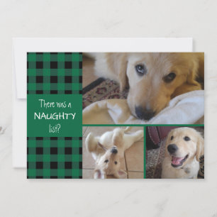 Cartes Pour Fêtes Annuelles Joyeux Noël ou gentil Plaid vert JOYEUX NOËL 3 Pho