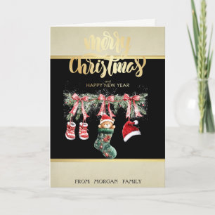 Cartes Pour Fêtes Annuelles Joyeux Noël, ours du Père Noël Linge de Noël