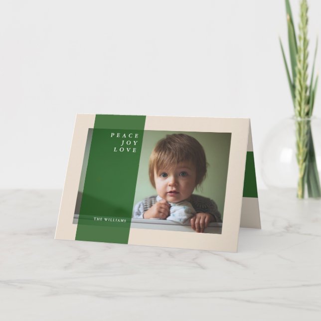 Cartes Pour Fêtes Annuelles JOYEUX NOËL Paix Joie Amour (Devant)