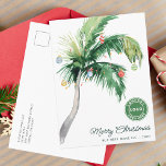 Cartes Pour Fêtes Annuelles Joyeux Noël Palm Tree Coastal Business Logo<br><div class="desc">Une carte de voeux moderne et élégante avec une typographie manuscrite moderne et ornée d'un palmier décoré. Customisez facilement cette carte en cliquant sur le bouton "Personnaliser". Que vous exprimiez votre gratitude, que vous fassiez de meilleurs voeux ou que vous partagiez simplement l'esprit de la saison, notre Carte de voeux...</div>