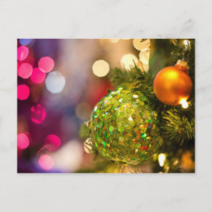 Cartes Pour Fêtes Annuelles Joyeux Noël, parties scintillant des boules de Noë