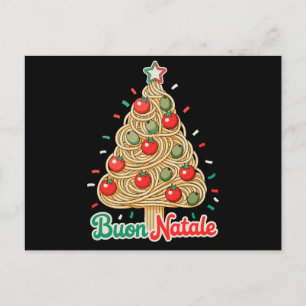Cartes Pour Fêtes Annuelles Joyeux Noël Pâtes Italiennes Arbre de Noël Xmas