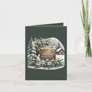 Cartes Pour Fêtes Annuelles Joyeux Noël Pays d'accueil ajouter le message