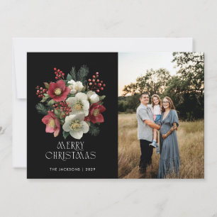 Cartes Pour Fêtes Annuelles Joyeux Noël Peinture Hellebore Conception de vacan