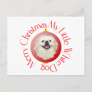 Cartes Pour Fêtes Annuelles Joyeux Noël Pequinais Blanc